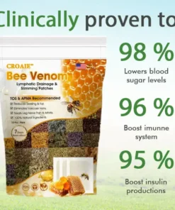 CROAIE™ Bee Venom & Herbal Slimming Foot Patches for Lymphatic Support and Blood Sugar Balance