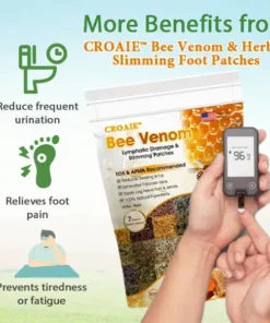 CROAIE™ Bee Venom & Herbal Slimming Foot Patches for Lymphatic Support and Blood Sugar Balance