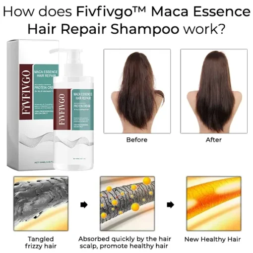 Fivfivgo™ Maca Essence Hair Repair Shampoo