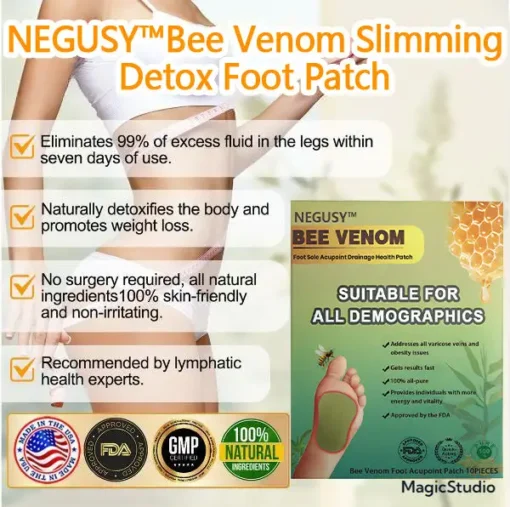 NEGUSY™ LymphTox Bee Venom Slimming & Detox Foot Patches