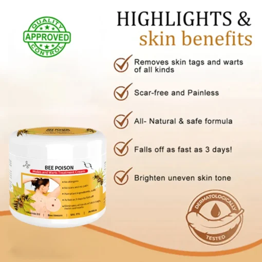 QIAWI™ BEE POSON MOLE AND WART TREATMENT CREAM