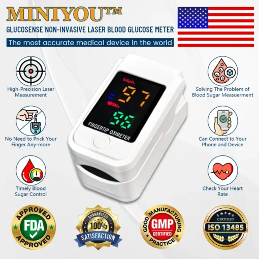 Miniyou™ GlucoSense Non-Invasive Laser Blood Glucose Meter